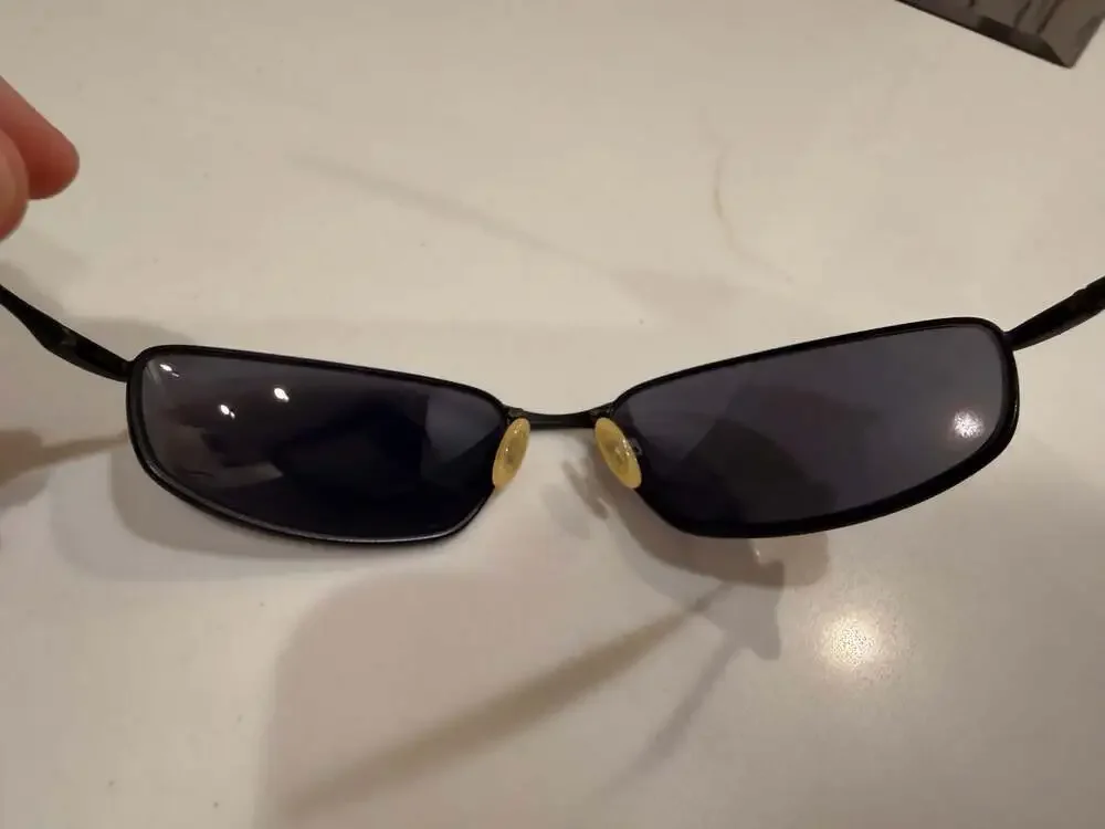 Oakley Whisker Metal Black Oval Sunglasses